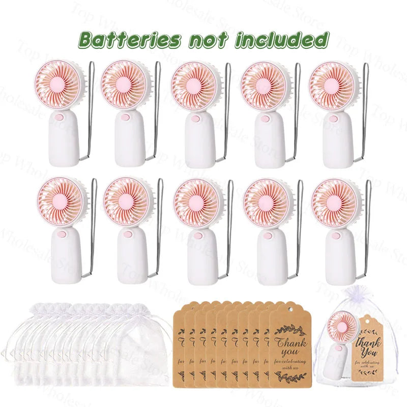10-100PC Handheld Fans With Gift Cards & Bags