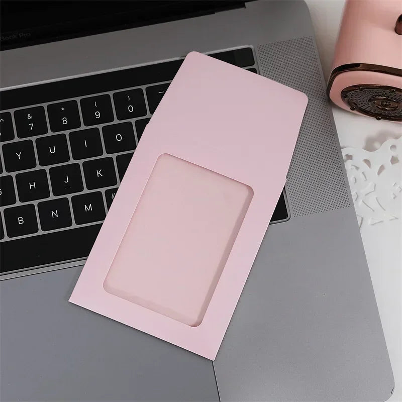 10PC Transparent Window Paper Envelopes Photo Card Holder