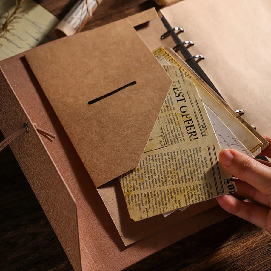 DIY Retro Leather Memory Book Photo Album