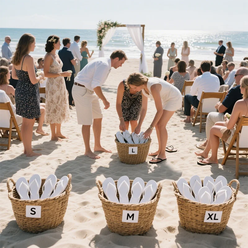 6-100 Pairs Flip Flops "A Little Treat For Your Dancing Feet" Tags