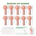 10-100PC Handheld Fans With Gift Cards & Bags