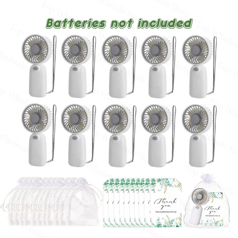 10-100PC Handheld Fans With Gift Cards & Bags