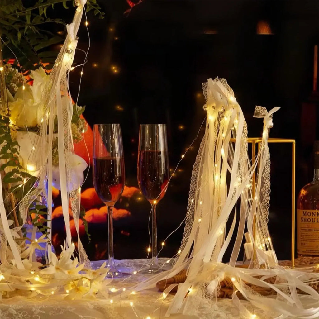 Light-Up LED Ribbons Wands Streamers Sticks with Bells