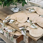 Natural Raffia Fans