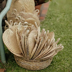 Natural Raffia Fans