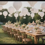 12PC Hot Air Balloon White Paper Lantern